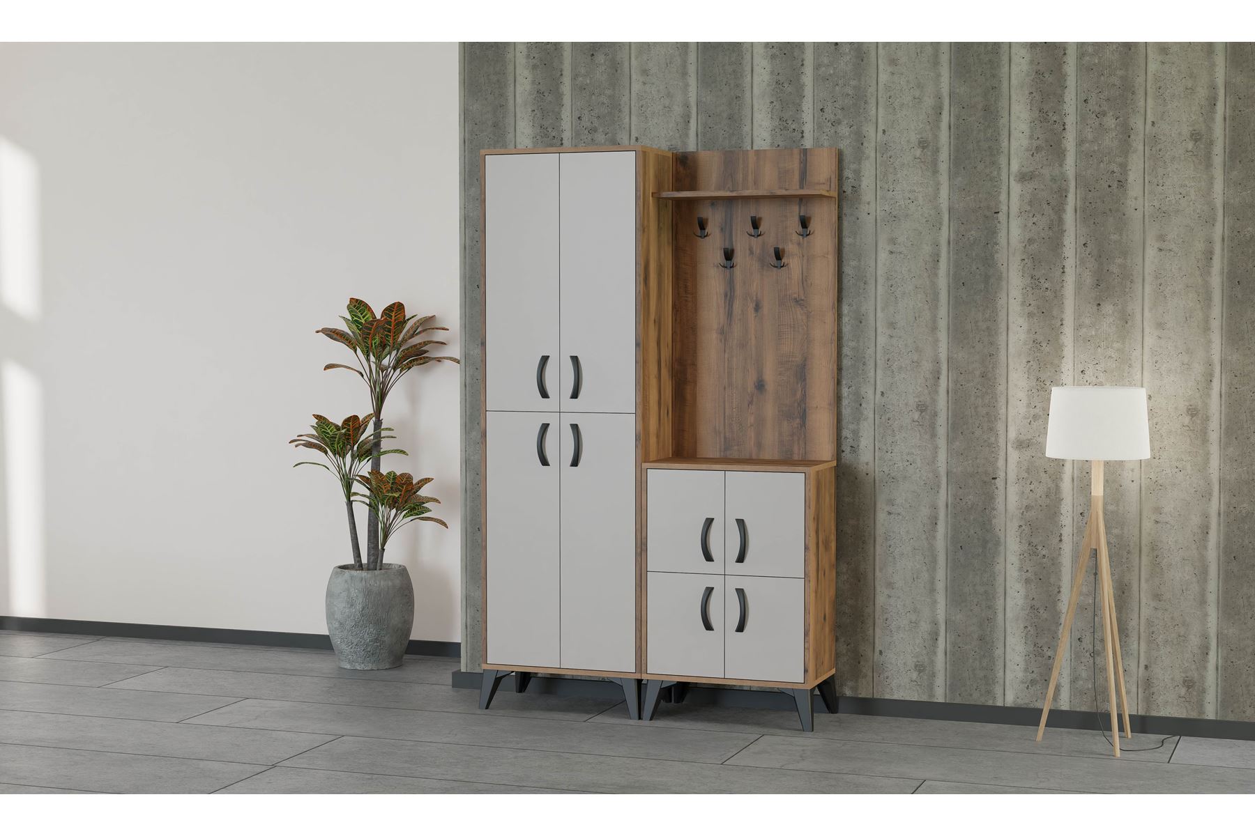 Vera 120 cm Portmanto (Vizon Bej)