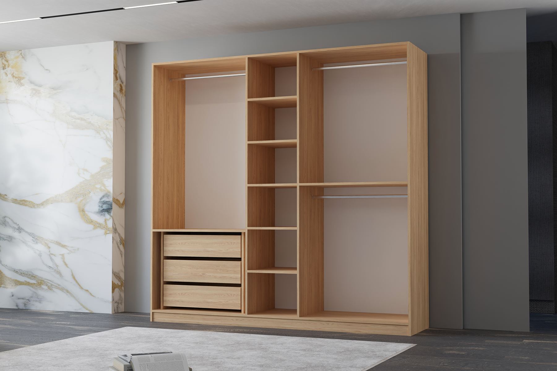 Süper Modül 5 Kapılı Dolap
