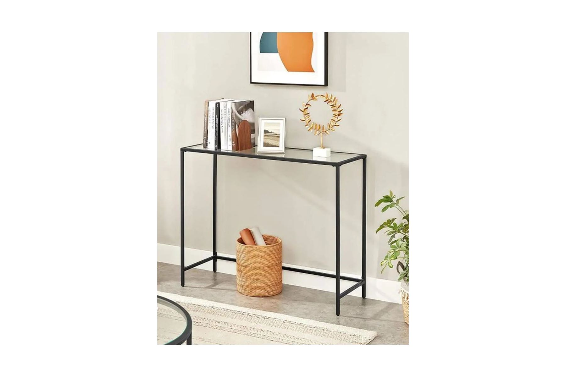 Greenwich Siyah Metal Tek Camlı Dresuar 90×30×90
