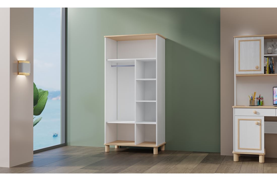 Porto 2 Kapılı Dolap – Kompakt Modern Gardırop