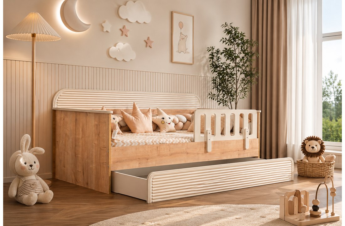 Toprak İkiz Yataklı Bebek Karyolası
