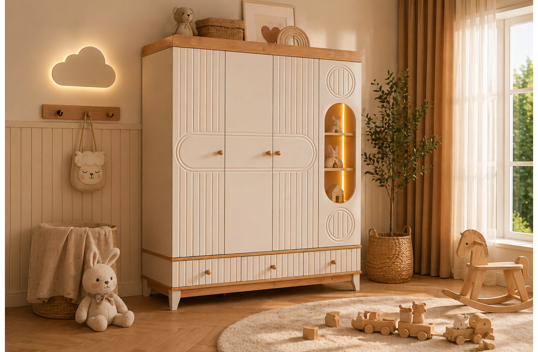 Toprak 4 Kapılı Bebek Dolabı