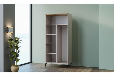 Aqua 2 Kapılı Raflı Elbise Dolabı