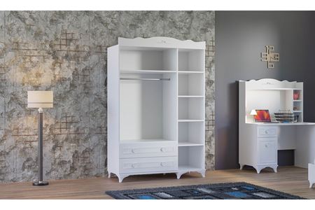 Paris 3 Kapılı Elbise Dolabı