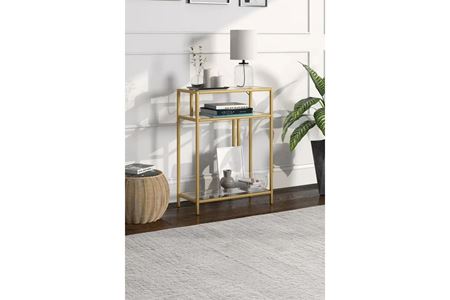 Porto Gold Metal Cam Raflı Dresuar 75×30×100