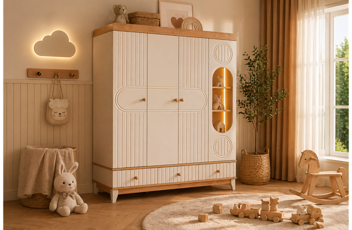 Toprak 4 Kapılı Bebek Dolabı