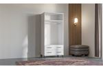 Elit 90 cm 2 Kapılı Ceviz-Beyaz Elbise Dolabı