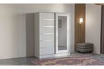 Elit 200 cm Sürgülü Aynalı Elbise Dolabı (Beyaz)