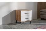 Elit 2 Çekmeceli Komodin (Ceviz-Beyaz)