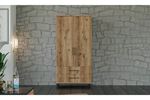 Stil 90 cm 2 Kapılı Ceviz Elbise Dolabı