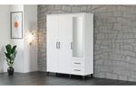 Stil 135 cm 3 Kapılı Beyaz Elbise Dolabı