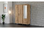Stil 135 cm 3 Kapılı Ceviz Elbise Dolabı